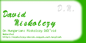 david miskolczy business card